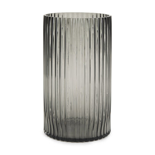 Dawn Tall Smokey Black Glass Vase Main Image