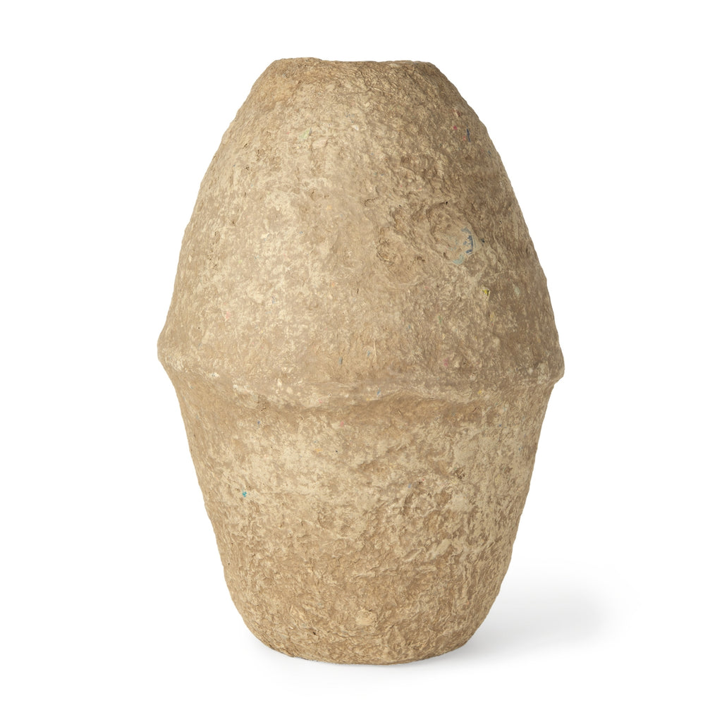 Rundal Large Beige Paper Mache Vase – Incredible Rugs and Decor