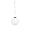 Edie Brushed Gold Metal w/ Frosted Glass Globe 1-Light Pendant Main Image