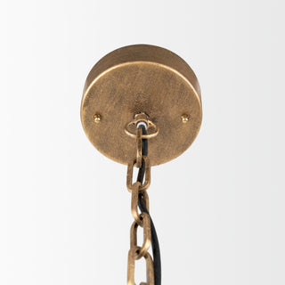 Rhone Gold Metal and Wood Beaded Chandelier Alternative Image