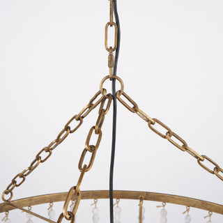 Rhone Gold Metal and Wood Beaded Chandelier Alternative Image