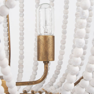 Rhone Gold Metal and Wood Beaded Chandelier Alternative Image