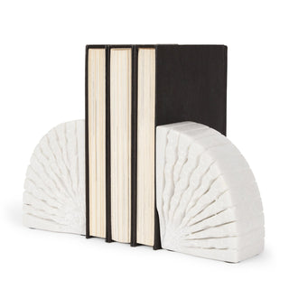 Stept White Marble Bookends w/rough carving Main Image