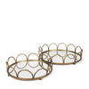 Lenore Round Metal/Mirror Tray Gold Main Image