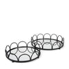 Lenore Round Metal/Mirror Tray Black Main Image