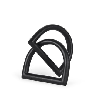Locke Small Matte Black Metal Decorative Object Main Image