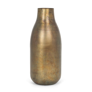 Devi Tall Oxidized Gold Metal Vase Main Image