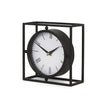 Raisa Black w/ Gold Antiquing Metal Table Clock Main Image