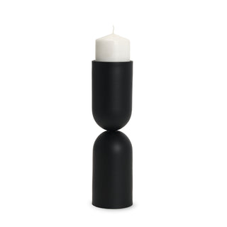 Qamra Tall Black Metal Pillar Candle Holder Main Image