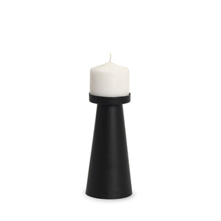 Quadir Medium Matte Black Metal Candle Holder Main Image