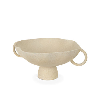 Radka Beige Textured Large Metal Decorative Bowl Main Image