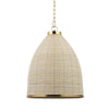 Saliha Cane w/ Brass Metal Pendant Light Main Image