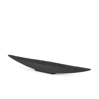 Piero Large Matte Black Metal Decorative Bowl Main Image