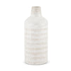 Tisha Large White W/ Terracotta Distressing Metal Vase Main Image