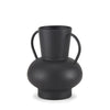 Tasya Small Matte Black Metal Vase Main Image