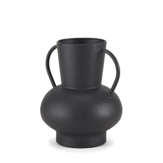 Tasya Small Matte Black Metal Vase Main Image