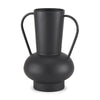 Tasya Large Matte Black w/ Handles Metal Vase Main Image