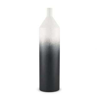 Townley Tall White w/ Black Ombre Metal Vase Main Image