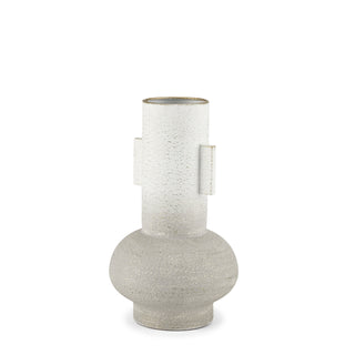 Torres Small Textured Off White w/ Gold Metal Vase Main Image