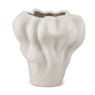 Vanna Sculptural Cream Glazed Ceramic Vase Main Image