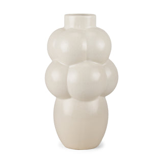 Ulvi Cream Glazed Bubble Ceramic Vase Main Image