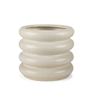 Twyla Short Cream Glazed Floor Vase Main Image