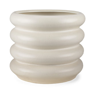 Twyla Tall Cream Glazed Floor Ceramic Vase Main Image