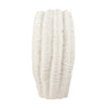 Velia Tall Seashell Sculptural Cream Glazed Ceramic Vase Main Image