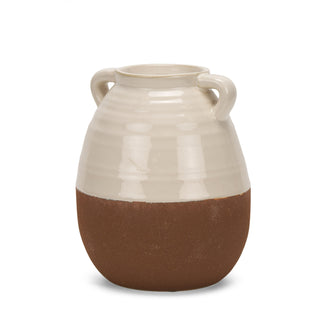 Tryna Small Beige w/ Matte Brown Ceramic Vase Main Image