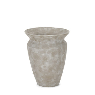 Utari Short Gray Brown w/ White Detailing Ceramic Floor Vase Main Image