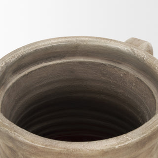 Tulsi Tall Matte Earth Brown Ceramic Floor Vase Alternative Image