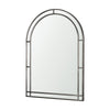 Tiffany Brushed Black Metal Double Frame Arched Mirror Main Image