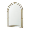 Tiffany Brushed Gold Double Frame Metal Arched Mirror Main Image