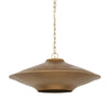 Titus 1-Light Brass Finished Metal Disc Pendant Main Image