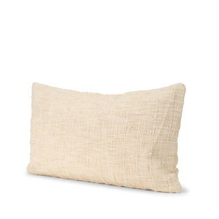 Jacory Cream Checker Textured Decorative Lumbar Pillow Cover Main Image
