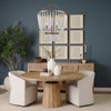 Rhone Gold Metal and Wood Beaded Chandelier Lifestyle Image Feature