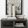 Uhura II Large Cream Black Patterned Cylindrical Ceramic Vase Lifestyle Image Feature