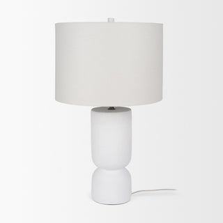 Everly White Cement W/Beige Shade Table Lamp Alternative Image