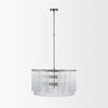 Anna Hanging Gun-Metal w/ Clear Glass Rods Six Bulb Chandelier Alternative Image