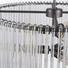Anna Hanging Gun-Metal w/ Clear Glass Rods Six Bulb Chandelier Alternative Image