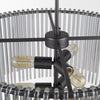 Anna Hanging Gun-Metal w/ Clear Glass Rods Six Bulb Chandelier Alternative Image