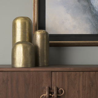 Quonset Short Brass Finished Aluminum Metal Ornament Lifestyle Image Feature