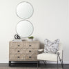 Adrianna Black Metal Round Mirror Lifestyle Image Feature