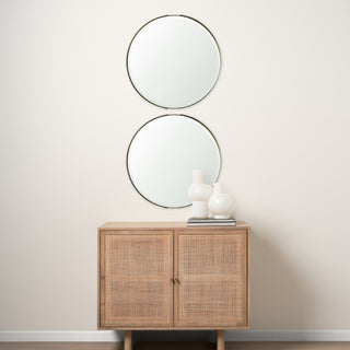 Adrianna Gold Metal Round Mirror Lifestyle Image Feature
