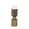 Akira Small Hammered Gold Metal Pillar Candle Holder Main Image