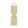 Akira Large Textured Beige Metal Pillar Candle Holder Main Image