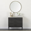Adelaide Gold Metal Scallop Edge Round Mirror Lifestyle Image Feature