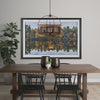 Penhill Black and Wooden Three Bulb Chandelier Lifestyle Image Feature