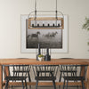 Josie Natural Wood Chassis Six Light Chandelier Lifestyle Image Feature