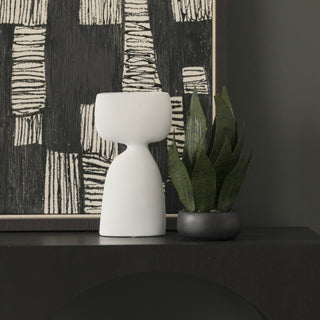 Rylee White Ceramic Vase Lifestyle Image Feature